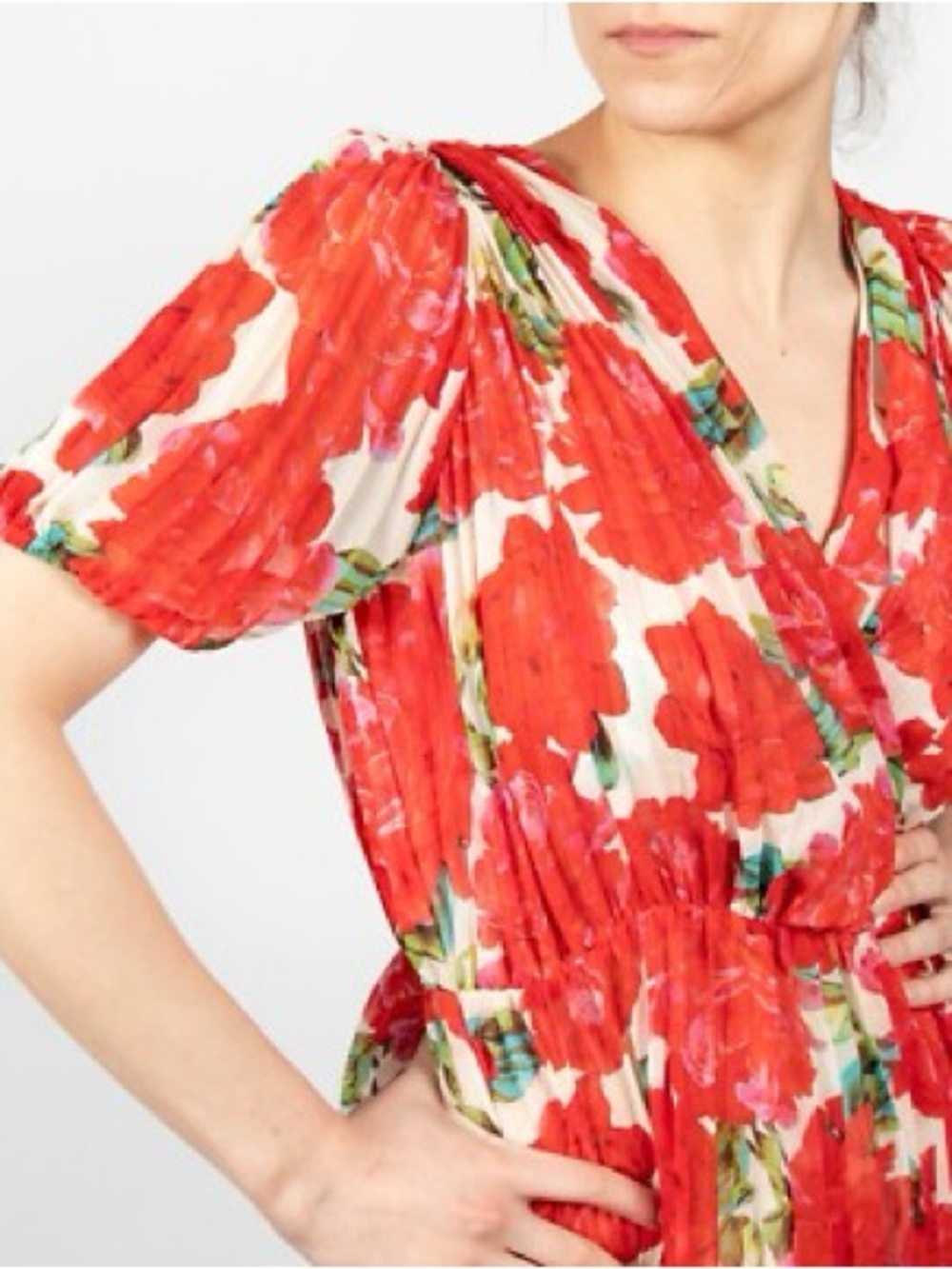 The Kooples Summer Peonies Red Dress  Small